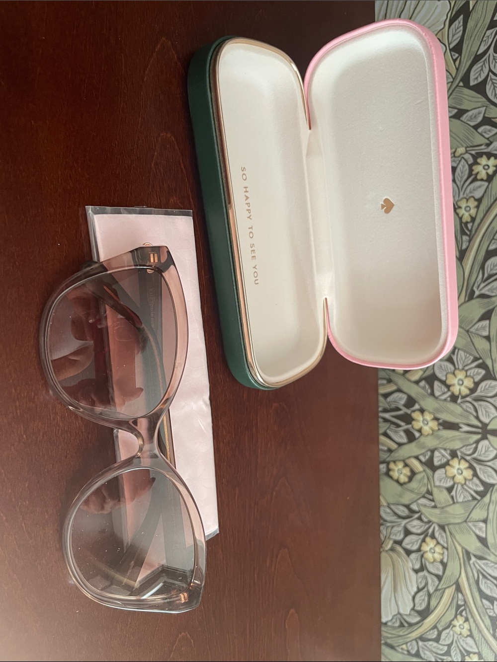 kate spade translucent rose brown oversized sunglasses